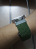 星迎16/17/18/19/20/21/22mm磁吸扣編織尼龍手表帶運動(dòng)透氣金屬男女適用天梭卡西歐dw浪琴歐米茄卡地亞 編織尼龍磁吸黑色扣-墨綠色 自測表帶接口寬度-19mm通用 曬單實(shí)拍圖
