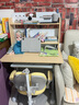 童博士兒童學習桌椅套裝多功能可升降高中小學生家用書桌椅子寫字課桌 楹木高書架+AA級燈+高端工學椅 曬單實拍圖