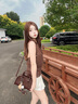 CinvaiKrose【趙昭儀同款】包包女包2025新款保齡球斜挎包生日七夕情人節(jié)禮物 咖啡色【送女友老婆女生禮物走心】 曬單實拍圖