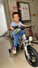 永久（FOREVER）兒童自行車(chē)3-6-10-12歲兒童單車(chē)男孩童車(chē)女童自行車(chē) 月光銀 一體輪 后座版 12寸【適合身高80-115】 曬單實(shí)拍圖