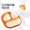 世喜嬰兒餐盤(pán)分格帶吸盤(pán) 寶寶訓練彎彎輔食勺學(xué)吃飯叉子 兒童餐具套裝 曬單實(shí)拍圖