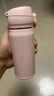 蘇泊爾保溫杯316L不銹鋼高顏值保溫保冷水杯輕巧便攜學(xué)生女生杯子帶茶濾 櫻釉粉 350ml 一鍵開合 曬單實(shí)拍圖
