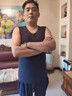 莫代爾無(wú)痕保暖背心男加厚加絨秋冬內(nèi)搭德絨秋衣坎肩中老年馬甲無(wú)袖t恤 灰色+白色【2件雙面絨背心】 3XL 150-165斤穿 曬單實(shí)拍圖