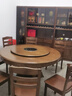 巴比松新中式實(shí)木餐桌椅組合家用圓桌帶轉盤(pán)10/12人帶電磁爐包廂大飯桌 1.4米+8椅帶電磁爐（顏色備注） 曬單實(shí)拍圖