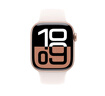 Apple/蘋果 Watch Series 10 智能手表GPS款42毫米玫瑰金色鋁金屬表殼淡桃粉色運(yùn)動(dòng)型表帶S/M MX1R3CH/B 曬單實(shí)拍圖
