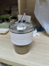 杯子玻璃杯家用加厚防燙咖啡杯學生辦公室喝水杯 竹節(jié)杯 白色 320ml1只 優(yōu)質(zhì)玻璃 曬單實拍圖