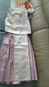 富羅迷女童馬面裙套裝春秋季小女孩新中式漢服兒童國(guó)風(fēng)裙子 粉色 150  曬單實(shí)拍圖