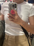 優(yōu)衣庫女裝圓領(lǐng)短T恤短袖迷你T修身百搭辣妹顯瘦打底新款474410 00 白色 XS /150/76A 曬單實(shí)拍圖