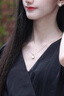 伊燦劉亦菲同款方塊吊墜項鏈女輕奢小眾高級感鎖骨鏈2025新款爆款頸鏈 劉亦菲同款方塊吊墜項鏈【金色】 曬單實(shí)拍圖