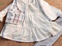 G.DUCKKIDS小黃鴨童裝兒童套裝女童秋裝套裝1-3歲女寶寶衣服嬰兒秋天裙子褲 XEEQ036 灰色 110 尺碼4~5歲【100-110cm】cm 曬單實(shí)拍圖