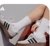 adidas「小鋸齒」D-PAD CLASSIC休閑美高風復(fù)古籃球板鞋阿迪達斯 淺灰/黑色/淺猩紅   42.5 曬單實拍圖