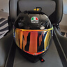 AGV K6S碳芳綸纖維大尾翼摩托車(chē)頭盔機車(chē)全盔賽車(chē)男女四季通風(fēng)3C BLACK（亮黑） XL（適合59-60頭圍） 曬單實(shí)拍圖