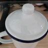 拜杰搪瓷杯鐵杯子搪瓷缸水杯復古老式帶蓋鐵茶缸子大容量1200ml  曬單實(shí)拍圖