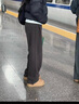孕尚孕婦褲子運動(dòng)褲春秋季外穿時(shí)尚顯瘦直筒束腳兩穿衛褲孕期休閑褲 深灰【春秋款】 L【建議110～130斤】 曬單實(shí)拍圖