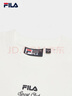 FILA 斐樂(lè )官方女子針織短袖衫2025秋新款時(shí)尚休閑簡(jiǎn)約基礎緊身T恤 云菇白-WT M 165/84A/M 曬單實(shí)拍圖