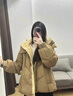 妍莉芬（yanlifen）羽絨棉服女冬季2025新款短款小個(gè)子羽棉襖絨服加厚洋氣棉衣外套女 美拉德白 M 【推薦105-120斤】 曬單實(shí)拍圖