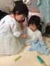 巴拉巴拉女童連衣裙兒童裙子兩件套寶寶公主裙甜美可愛清新文藝萌 粉藍(lán)80004 100 曬單實(shí)拍圖