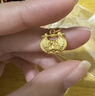 周大福馬年生肖lucky幸運馬兒童鎖包黃金吊墜(工費180)約1g F236573 曬單實(shí)拍圖