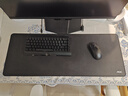 AOC 純色系列 電競游戲鼠標墊超大號 800*300*4mm加厚鎖邊辦公鍵盤(pán)電腦書(shū)桌墊 M170 純黑色 曬單實(shí)拍圖