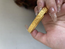 可穎金包銀手鐲女古法黃金包銀9999吉言多寶鏨刻實(shí)心開(kāi)口鐲子送女友 吉言手鐲-60克-金2.5克 曬單實(shí)拍圖