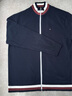 TOMMY HILFIGER【含羊毛】25秋冬新款男商務(wù)休閑青年針織夾克棒球開(kāi)衫外套 【拼色立領(lǐng)開(kāi)衫】藏青色DW5 XL （推薦：165-180斤） 曬單實(shí)拍圖