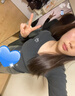 紅蜻蜓修身V領長袖t恤女2025新款秋季美式復古上衣服內(nèi)搭顯瘦正肩 深灰色 M 建議95斤-105斤 曬單實拍圖