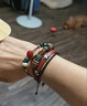 歐陽(yáng)先生十二星座手環(huán)紅瑪瑙手鏈朋克復古女士男士鉚釘首飾韓版獨特多層 BB-0050-魔羯座 曬單實(shí)拍圖