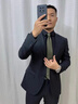 帛府【免燙抗皺】2025新款商務(wù)西服套裝男修身職業(yè)正裝高檔男士西裝 藏青色【兩件套】 西服+褲子 175A 曬單實(shí)拍圖