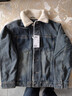 森馬（Semir）牛仔外套男冬棉服25街頭復古做舊仿羊羔毛翻領(lǐng)夾克潮109725108110 曬單實(shí)拍圖