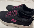 斯凱奇（Skechers）女鞋中老健步鞋休閑運(yùn)動(dòng)透氣跑步散步軟底網(wǎng)面鞋124952 黑色/桃紅色/BKHP 39 曬單實(shí)拍圖