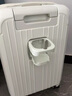大嘴猴行李箱20寸登機(jī)箱2025男款行李拉桿箱密碼箱行李箱女款乳白+一個(gè)白色手提包20英寸 曬單實(shí)拍圖