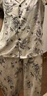 鉑吶苓睡衣女冰絲吊帶短褲短袖長(cháng)褲薄夏開(kāi)衫性感高級感可外穿家居服套裝 薔薇花睡衣【四件套L】 曬單實(shí)拍圖
