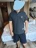 杰克·瓊斯（JACK&JONES）25年春夏季百搭法斗犬刺繡棉質(zhì)彈力翻領(lǐng)商務(wù)休閑短袖polo衫男士 黑砂色E44 XL 曬單實(shí)拍圖