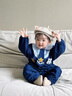 G.DUCKKIDS小黃鴨0-6個(gè)月嬰兒連體衣春秋衣服女寶寶滿(mǎn)月哈衣爬服秋裝外出服 藍色 66cm 尺碼建議0-3個(gè)月8-12斤 曬單實(shí)拍圖