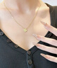 中國黃金（CHINA GOLD）黃金項鏈女士足金碎碎冰四葉草項鏈純金生日禮物送女友老婆 【京速達】足金項鏈約4.2g*甄選禮盒 曬單實拍圖