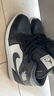 耐克NIKE男子休閑鞋喬丹AJ1 JORDAN1中幫運動(dòng)鞋DQ8426-010黑白42 曬單實(shí)拍圖