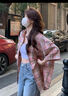 俞兆林襯衫女短袖新款2025年女裝夏季衣服襯衣輕奢高級上衣大碼防曬外套粉色【透氣防透】均碼 【適合80-140斤】 曬單實(shí)拍圖