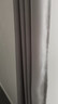 目送（musong）門(mén)簾免打孔空調隔斷簾隱私臥室擋風(fēng)遮光試衣間遮擋布簾子廁所廚房 淺灰色加厚麻絨布 【適合門(mén)寬70-115厘米】簾高200厘米 曬單實(shí)拍圖