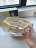 HUYO分格飯盒304不銹鋼學(xué)生密封保溫便當(dāng)餐盒上班族微波爐專用帶飯盒 【黃扣三格】分格密封飯盒580ml 曬單實(shí)拍圖