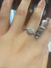 DR莫桑石鉆戒1克拉六芒星對戒女純銀鉑金鉆石情侶婚戒求婚結婚 一往情深對戒-女50分+男30分 曬單實(shí)拍圖