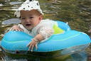 swimbobo 嬰兒寶寶游泳圈趴圈兒童泳圈帶防下滑坐兜腋下背帶圈 B1027L 曬單實(shí)拍圖