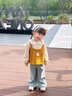 G.DUCKKIDS小黃鴨童裝女童秋裝套裝兒童針織馬甲長(zhǎng)袖打底衫三件套女寶寶衣服 吊帶毛衣 90 建議1~2歲【 80-90cm】cm 曬單實(shí)拍圖