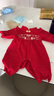 OAK FAMILY秋冬新品寶寶夾棉連體衣新生嬰幼兒連帽保暖全棉爬服嬰兒衣服 狗狗派對 73cm 曬單實(shí)拍圖