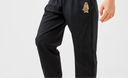 暇步士（Hush Puppies）童裝男童2025秋季新款薄款經(jīng)典格紋Q萌標志舒適有型休閑針織長褲 鉆石黑 130 曬單實拍圖