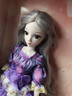 可兒娃娃玩具60厘米大娃女孩生日禮物禮服套裝可換裝 夢(mèng)想天使60厘米大娃-紫色禮服 曬單實(shí)拍圖