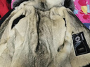 米詩(shī)德狼皮狼毛皮草大衣男郊狼皮毛一體男士派克服狼毛內膽中長(cháng)款真皮海 狼皮毛內膽兔毛袖軍綠外罩 XL175 均碼 曬單實(shí)拍圖