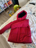 鴨鴨（YAYA）兒童羽絨服男童女童2025年冬季新款休閑連帽短款童裝保暖外套HY 國旗紅色 150 150/72(150) 曬單實(shí)拍圖