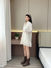 卓詩(shī)尼美拉德短靴女2025年秋季新款棕色增高馬丁靴子女單靴褲管靴堆堆靴 棕色 【5cm單里款】 37 曬單實(shí)拍圖