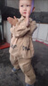 迪士尼（Disney）男童秋裝套裝童裝新款春秋兒童服裝小男孩衣服1歲寶寶秋季三件套5 卡其色 休閑字母三件套 90 建議1-2歲 體重15-25斤 曬單實拍圖