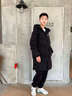 雪中飛（SNOWFLYING）兒童羽絨服男童女童冬季新款御寒加厚中大童長(cháng)款羽絨服黑色150 曬單實(shí)拍圖
